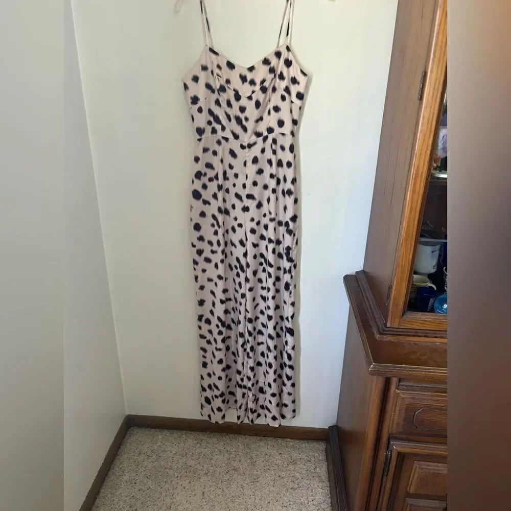 Kendall + Kylie Spot Print Jumpsuit Size Small Pink Black